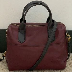 Fossil satchel with removable strap